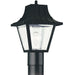 Generation Lighting Canada - One Light Outdoor Post Lantern - Polycarbonate Outdoor - Black- Union Lighting Luminaires Decor