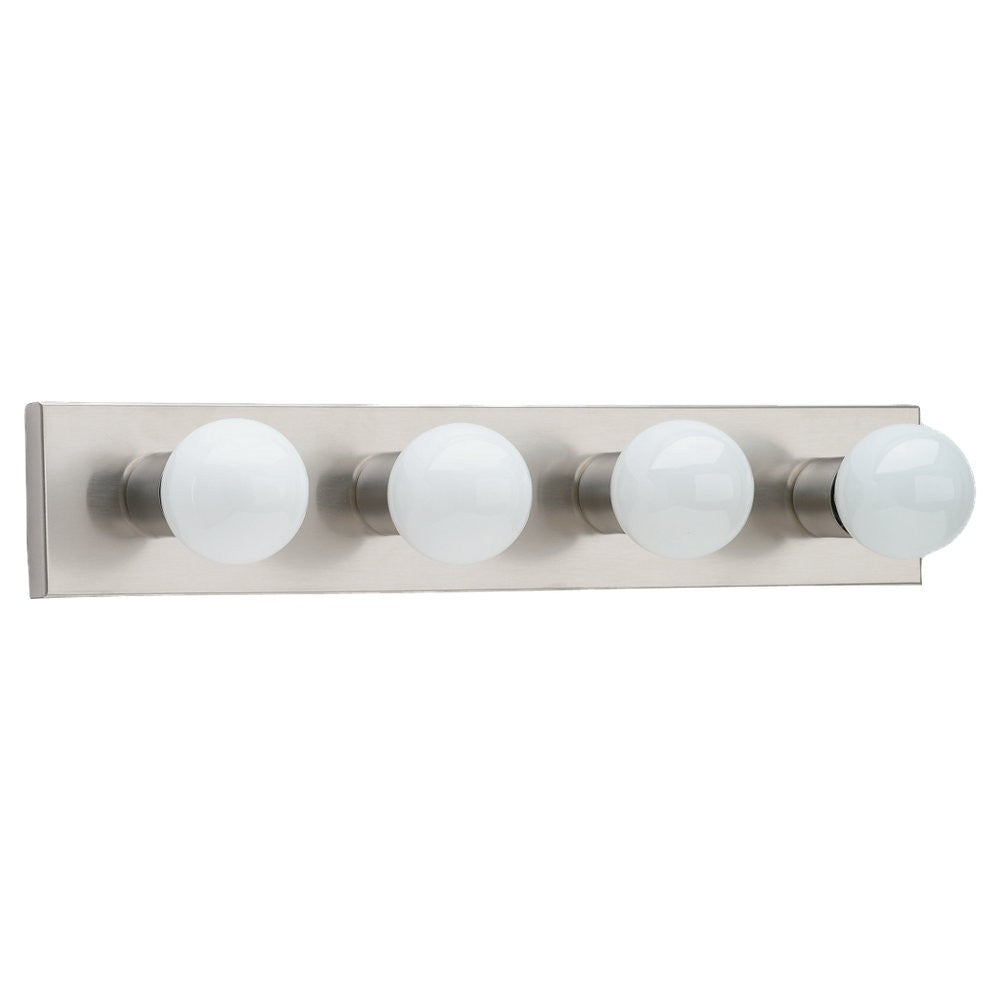 Generation Lighting Canada - Four Light Wall / Bath - Center Stage - Brushed Stainless- Union Lighting Luminaires Decor