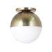 Dainolite Canada - One Light Flush Mount - Dayana - Aged Brass- Union Lighting Luminaires Decor