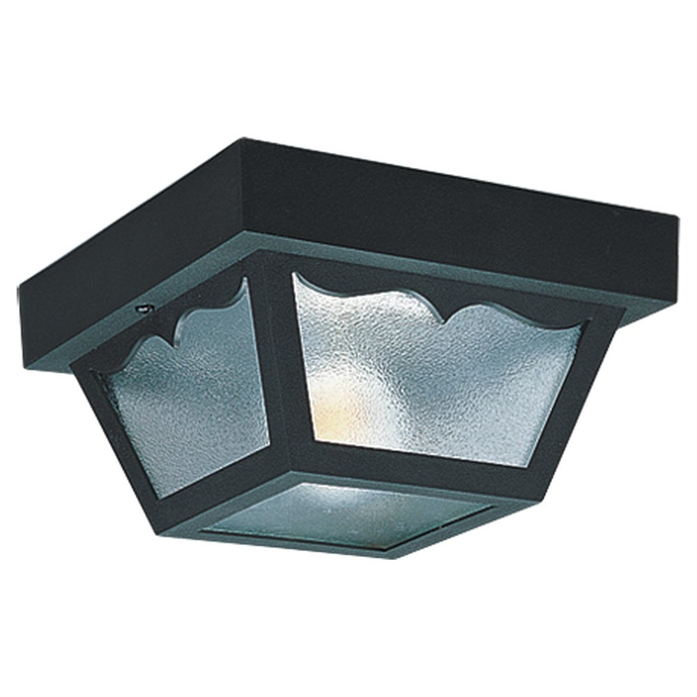 Generation Lighting Canada - One Light Outdoor Flush Mount - Outdoor Ceiling - Black- Union Lighting Luminaires Decor