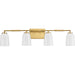 Progress Canada - Four Light Bath - Spenser - Brushed Gold- Union Lighting Luminaires Decor