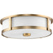 Progress Canada - Three Light Flushmount - Gilliam - Vintage Brass- Union Lighting Luminaires Decor