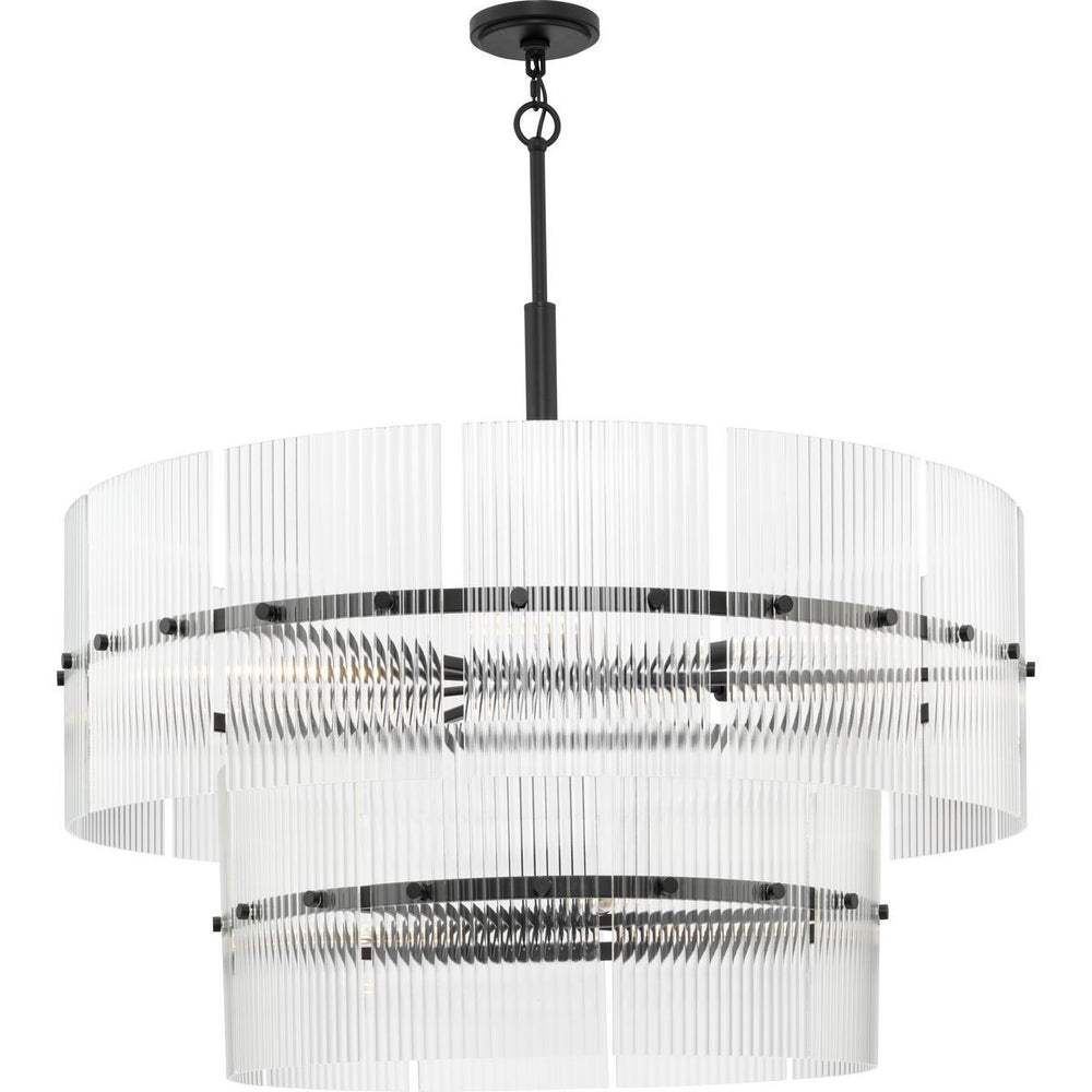 Progress Canada - Nine Light Chandelier - Seville - Matte Black- Union Lighting Luminaires Decor