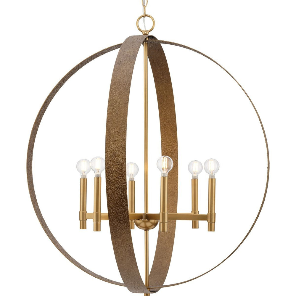 Progress Canada - Six Light Chandelier - Allegheny - Soft Gold- Union Lighting Luminaires Decor