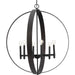 Progress Canada - Six Light Chandelier - Allegheny - Matte Black- Union Lighting Luminaires Decor