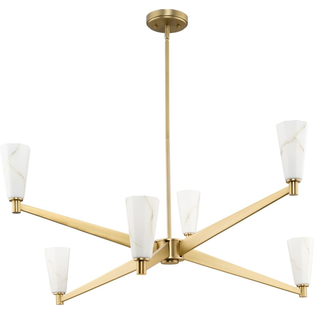Progress Canada - Six Light Chandelier - Tosca - Brushed Bronze- Union Lighting Luminaires Decor