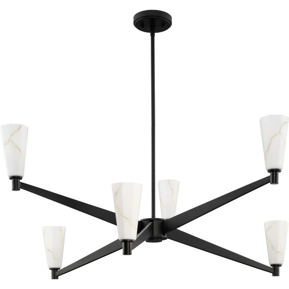 Progress Canada - Six Light Chandelier - Tosca - Matte Black- Union Lighting Luminaires Decor