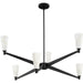 Progress Canada - Six Light Chandelier - Tosca - Matte Black- Union Lighting Luminaires Decor