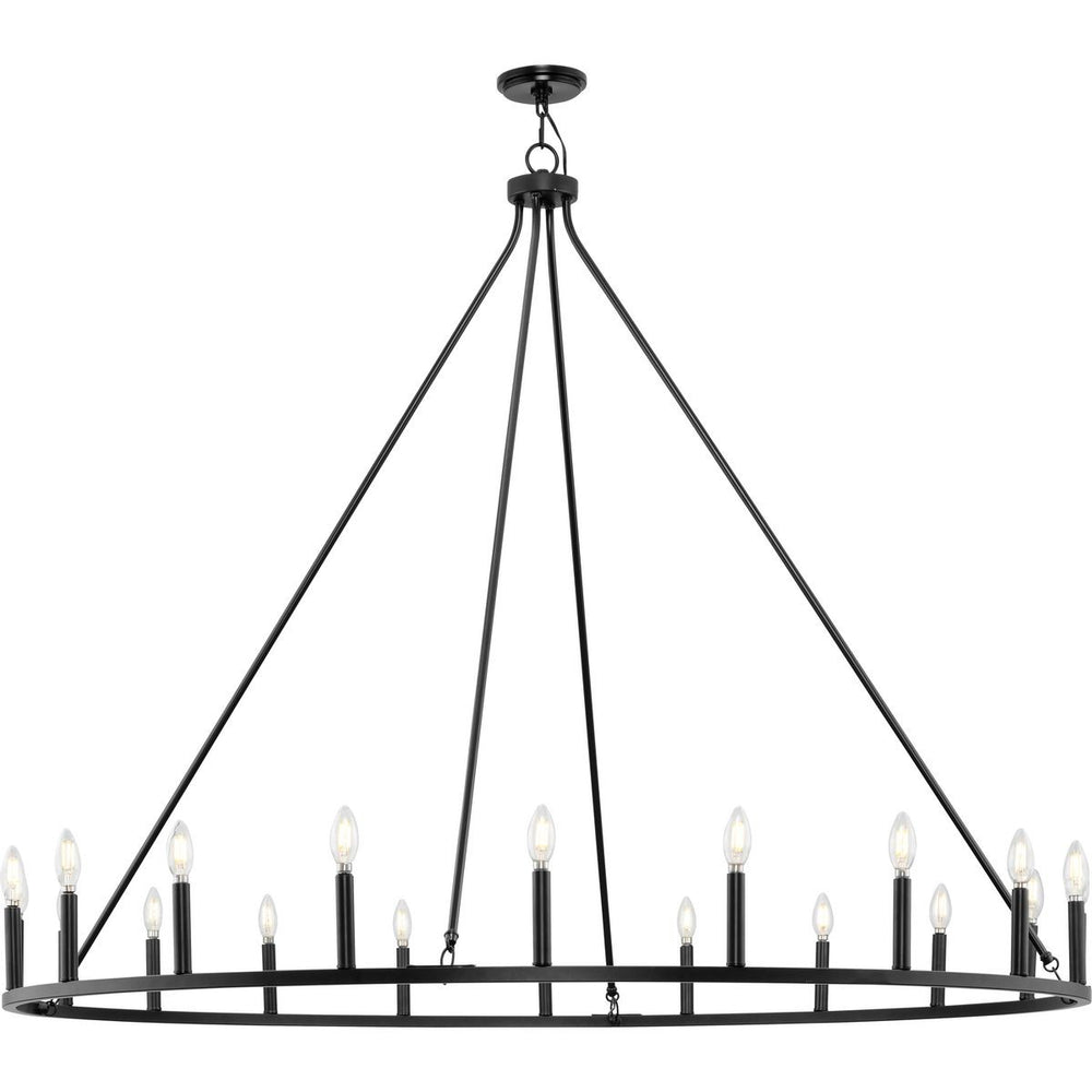 Progress Canada - 20 Light Chandelier - Gilliam - Matte Black- Union Lighting Luminaires Decor