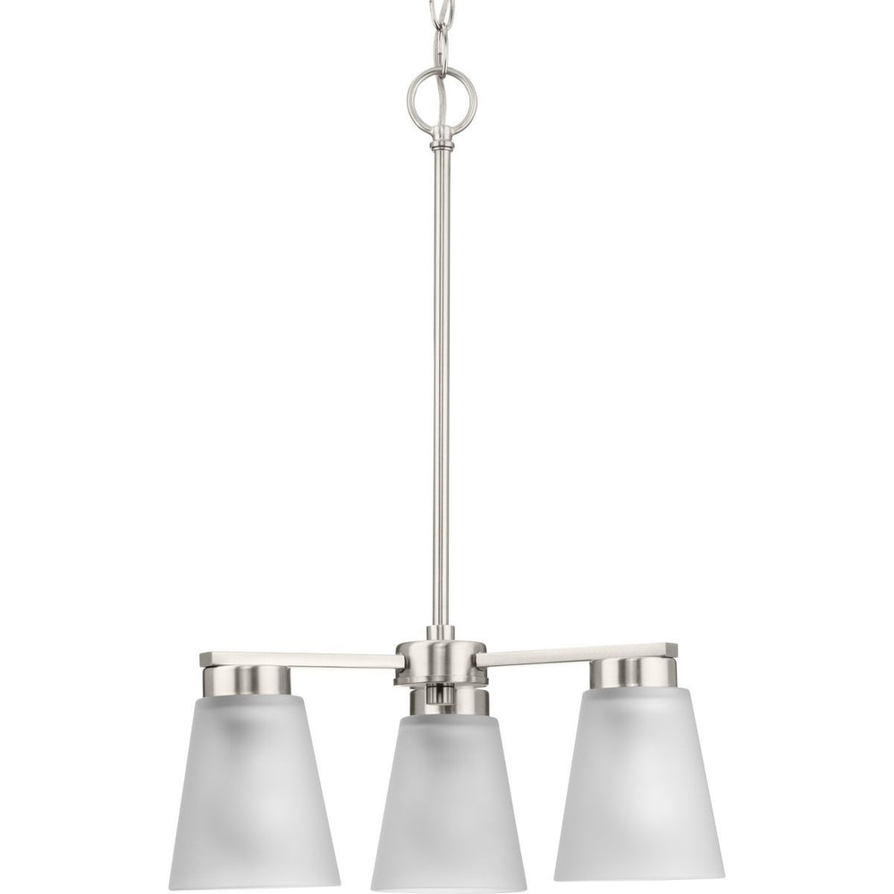 Progress Canada - Three Light Chandelier - Tanner - Brushed Nickel- Union Lighting Luminaires Decor