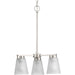 Progress Canada - Three Light Chandelier - Tanner - Brushed Nickel- Union Lighting Luminaires Decor