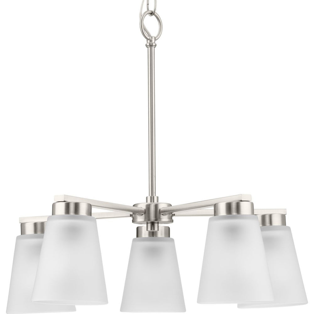 Progress Canada - Five Light Chandelier - Tanner - Brushed Nickel- Union Lighting Luminaires Decor