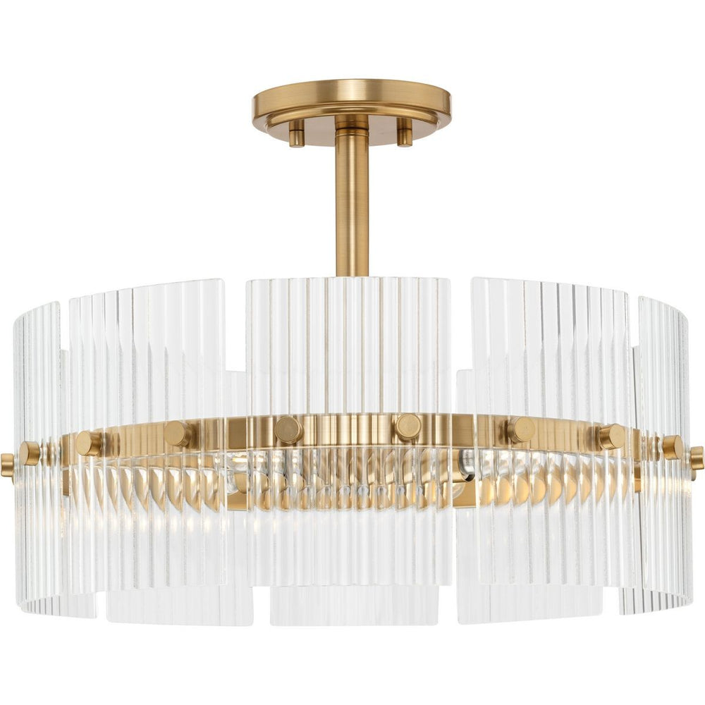 Progress Canada - Four Light Pendant - Seville - Soft Gold- Union Lighting Luminaires Decor