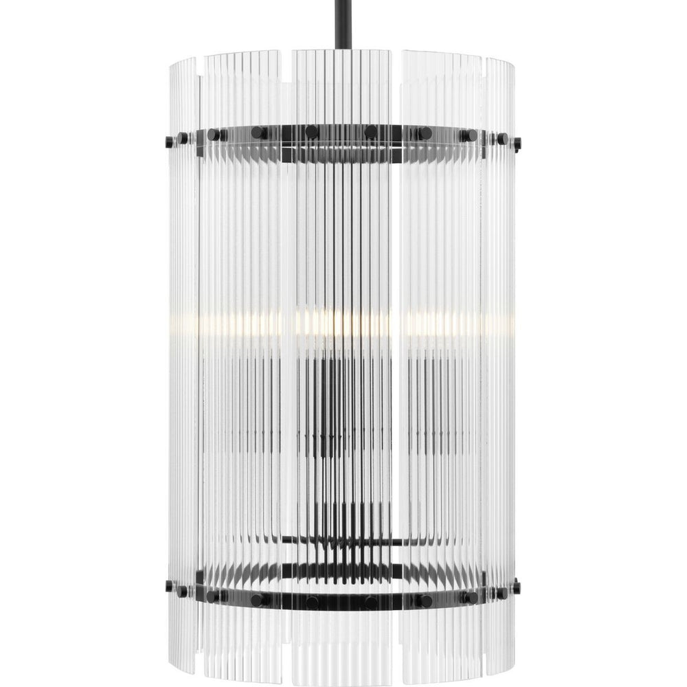 Progress Canada - Six Light Foyer Pendant - Seville - Matte Black- Union Lighting Luminaires Decor