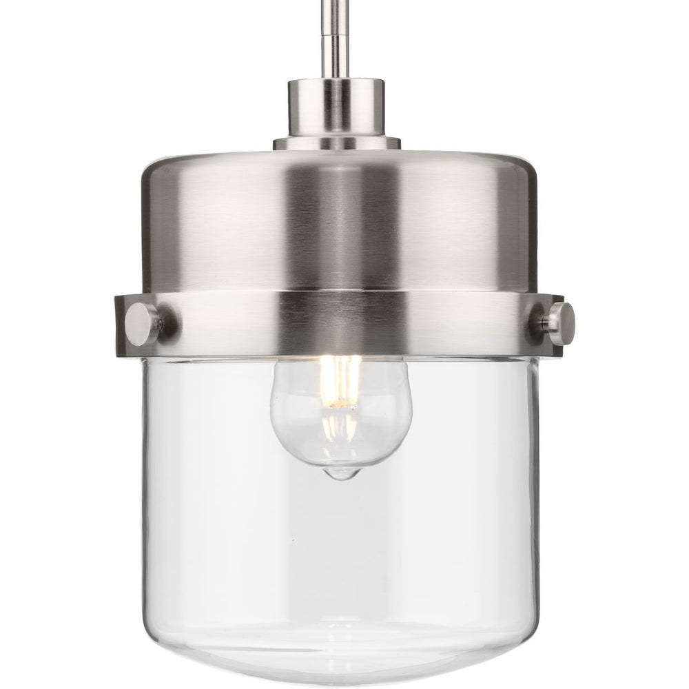 Progress Canada - One Light Pendant - Beckner - Brushed Nickel- Union Lighting Luminaires Decor