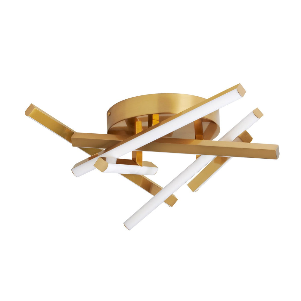 Dainolite Canada - LED Flush Mount - Carly - Aged Brass- Union Lighting Luminaires Decor