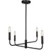 Dainolite Canada - Four Light Chandelier - Catalina - Matte Black- Union Lighting Luminaires Decor