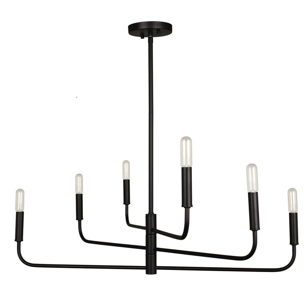 Dainolite Canada - Six Light Chandelier - Catalina - Matte Black- Union Lighting Luminaires Decor