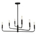 Dainolite Canada - Six Light Chandelier - Catalina - Matte Black- Union Lighting Luminaires Decor