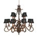 ELK Home - 12 Light Chandelier - Marbella - Bronze- Union Lighting Luminaires Decor