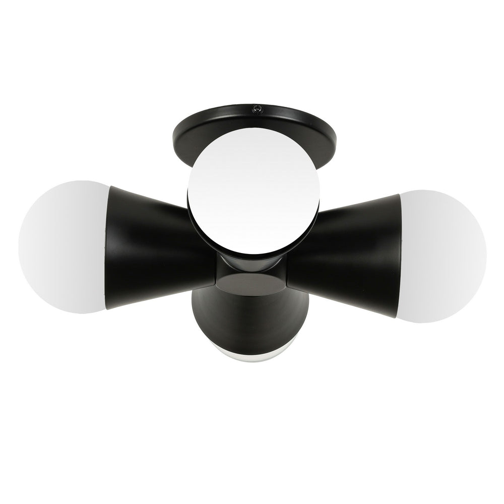 Dainolite Canada - Four Light Flush Mount - Fortuna - Matte Black- Union Lighting Luminaires Decor