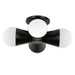 Dainolite Canada - Four Light Flush Mount - Fortuna - Matte Black- Union Lighting Luminaires Decor