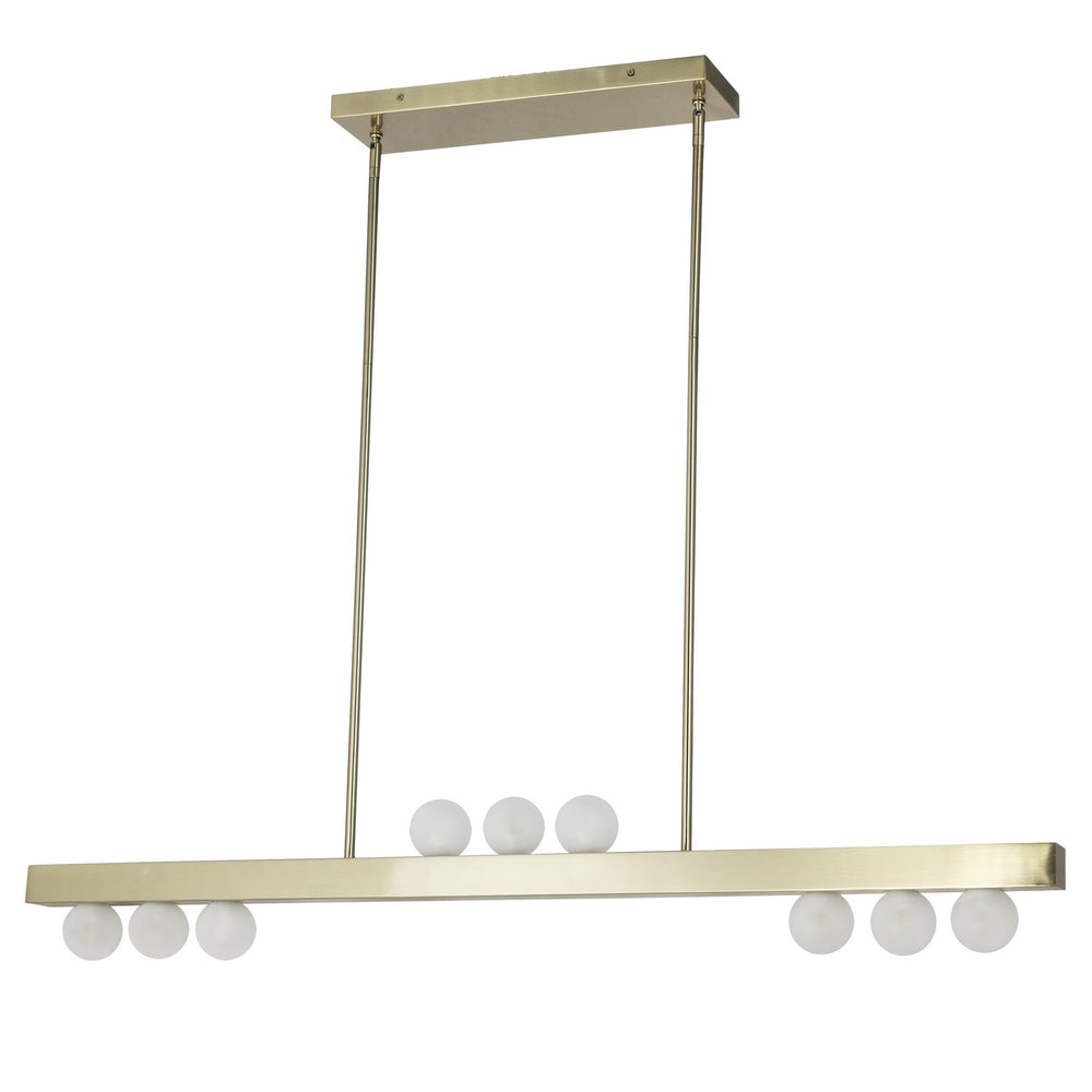 Dainolite Canada - Nine Light Pendant - Raleigh - Aged Brass- Union Lighting Luminaires Decor
