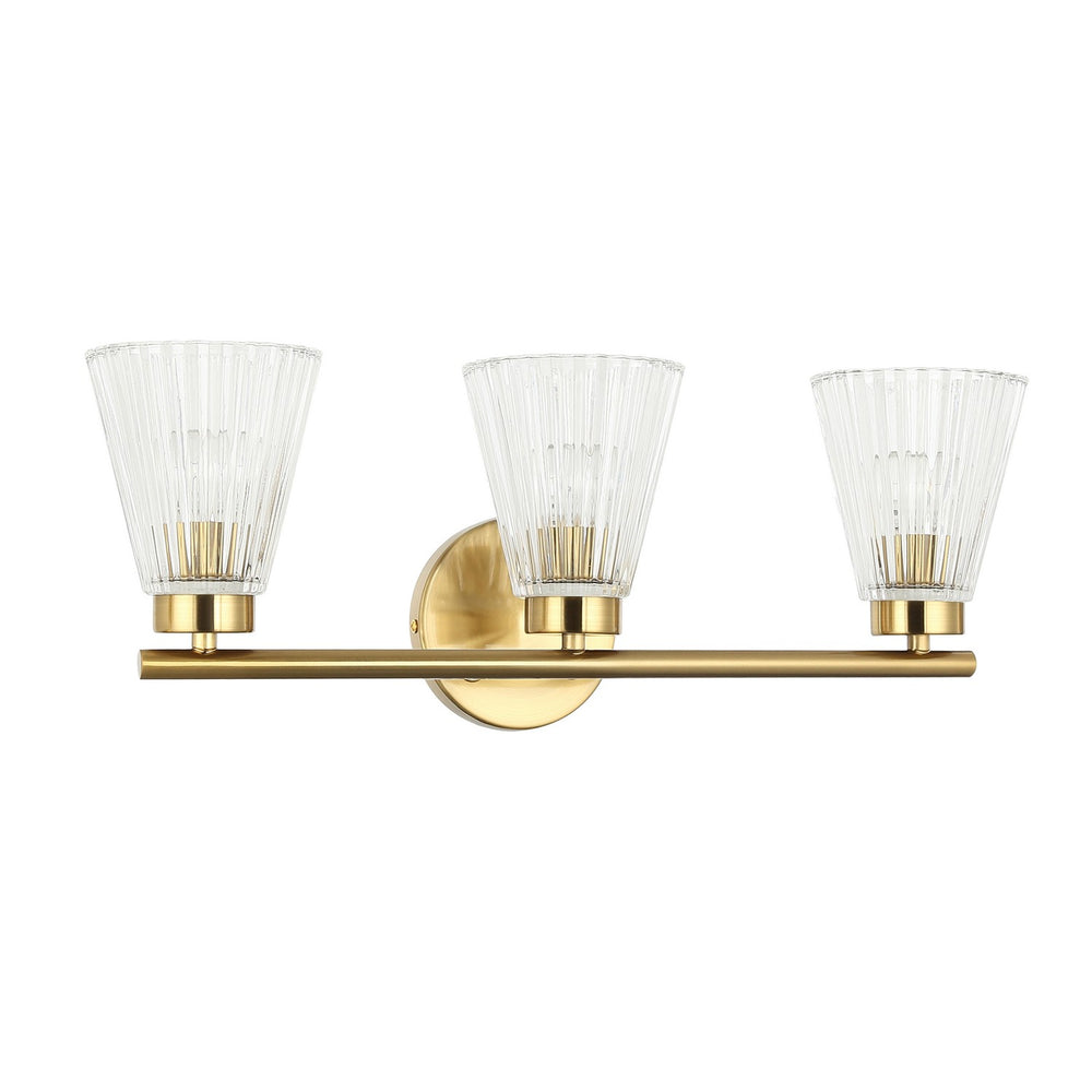 Dainolite Canada - Three Light Vanity - Vienna - Aged Brass- Union Lighting Luminaires Decor