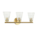 Dainolite Canada - Three Light Vanity - Vienna - Aged Brass- Union Lighting Luminaires Decor