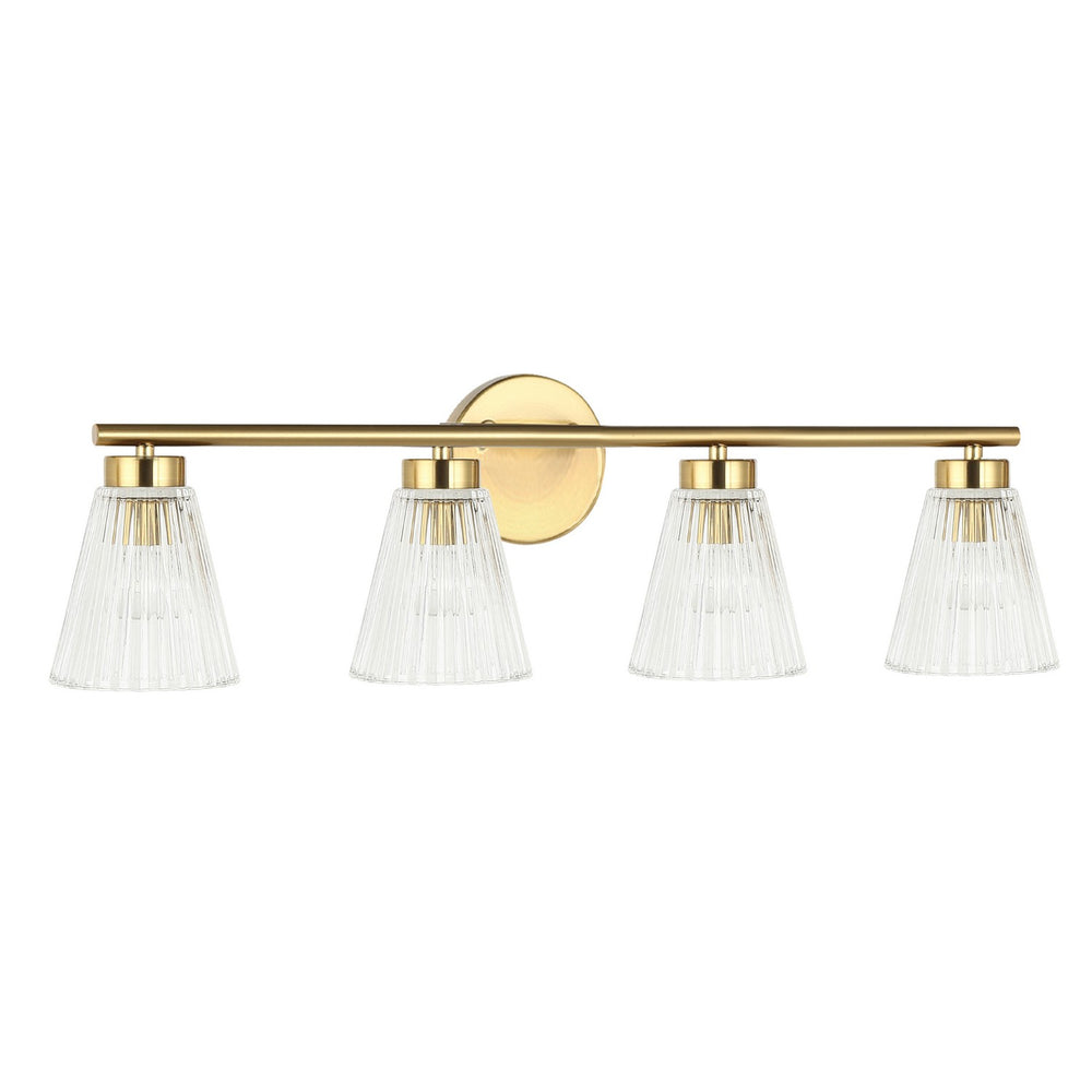 Dainolite Canada - Four Light Vanity - Vienna - Aged Brass- Union Lighting Luminaires Decor