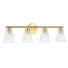Dainolite Canada - Four Light Vanity - Vienna - Aged Brass- Union Lighting Luminaires Decor