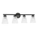 Dainolite Canada - Four Light Vanity - Vienna - Matte Black- Union Lighting Luminaires Decor