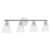 Dainolite Canada - Four Light Vanity - Vienna - Polished Chrome- Union Lighting Luminaires Decor