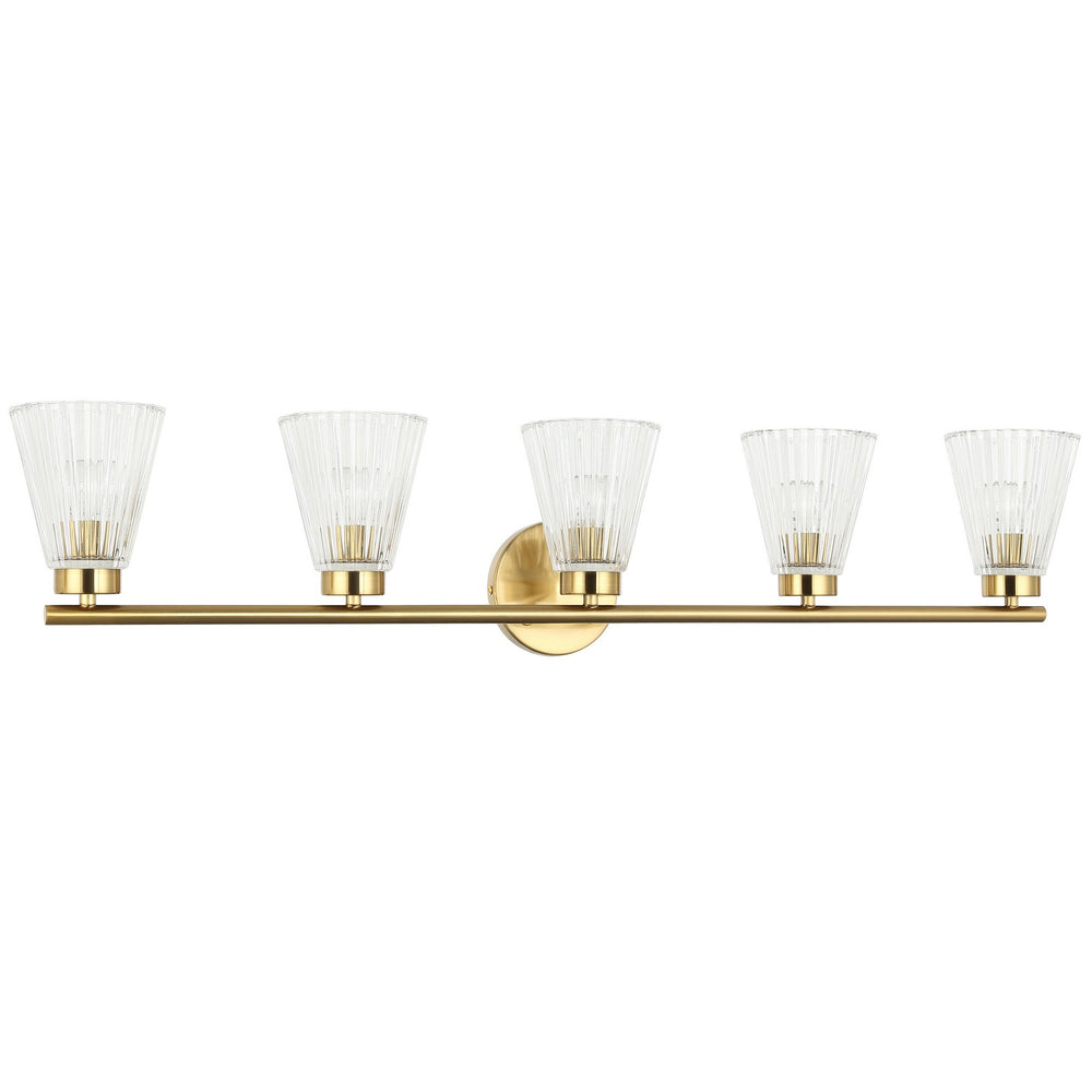 Dainolite Canada - Five Light Vanity - Vienna - Aged Brass- Union Lighting Luminaires Decor
