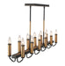 Vinci Lighting - 12 Light Chandelier - Tiffany - Aged Brass/Black- Union Lighting Luminaires Decor