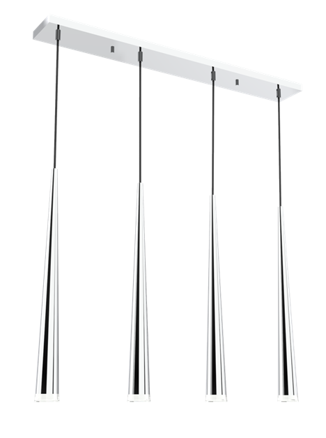 Vinci Lighting - Four Light Chandelier - Vega - Chrome- Union Lighting Luminaires Decor