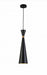 Vinci Lighting - One Light Pendant - Blak With Aged Brass- Union Lighting Luminaires Decor