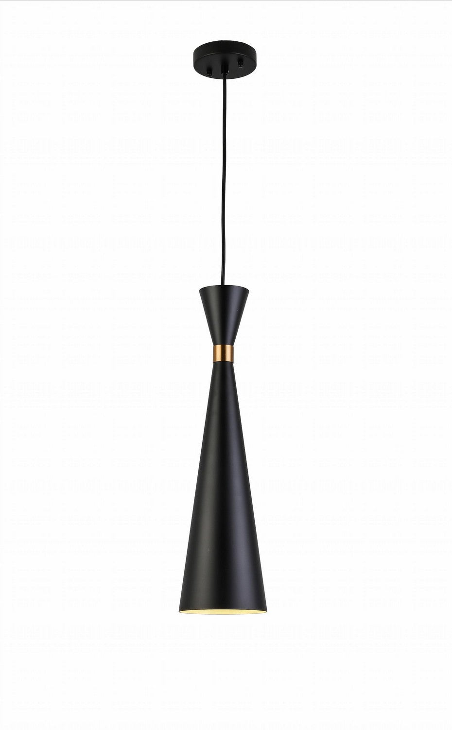 Vinci Lighting - One Light Pendant - Blak With Aged Brass- Union Lighting Luminaires Decor