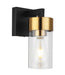 Vinci Lighting - One Light Wall Sconce - Aurora - Aged Brass/Black- Union Lighting Luminaires Decor