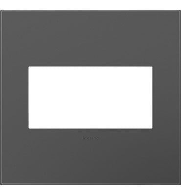 Legrand Canada - Two-Gang Screwless Wall Plate with Microban - Adorne - Magnesium- Union Lighting Luminaires Decor