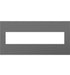 Legrand Canada - Five-Gang Screwless Wall Plate with Microban - Adorne - Magnesium- Union Lighting Luminaires Decor