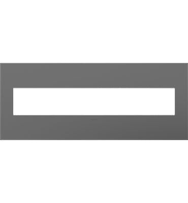 Legrand Canada - Six-Gang Screwless Wall Plate with Microban - Adorne - Magnesium- Union Lighting Luminaires Decor
