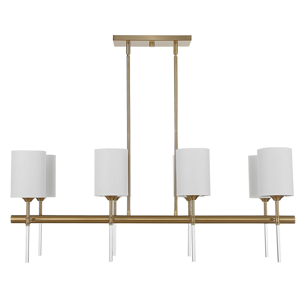 Uttermost - Eight Light Linear Chandelier - Awyr - Warm Brass- Union Lighting Luminaires Decor