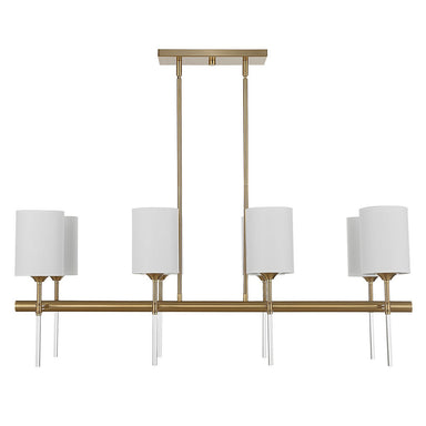 Uttermost - Eight Light Linear Chandelier - Awyr - Warm Brass- Union Lighting Luminaires Decor