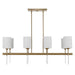 Uttermost - Eight Light Linear Chandelier - Awyr - Warm Brass- Union Lighting Luminaires Decor