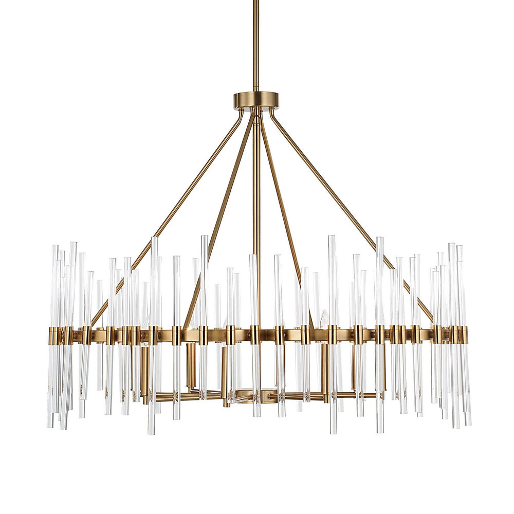 Uttermost - Eight Light Chandelier - Crystal - Warm Brass- Union Lighting Luminaires Decor