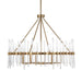 Uttermost - Eight Light Chandelier - Crystal - Warm Brass- Union Lighting Luminaires Decor