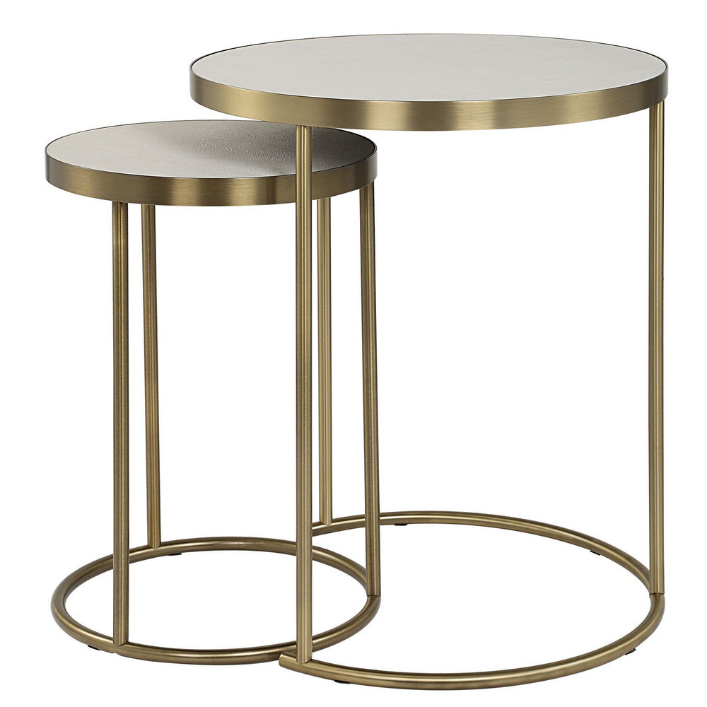 Uttermost - Nesting Tables Set/2 - Aragon - Brass- Union Lighting Luminaires Decor