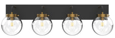 Vinci Lighting - Four Light Vanity - Bianca - Aged Brass/Black- Union Lighting Luminaires Decor