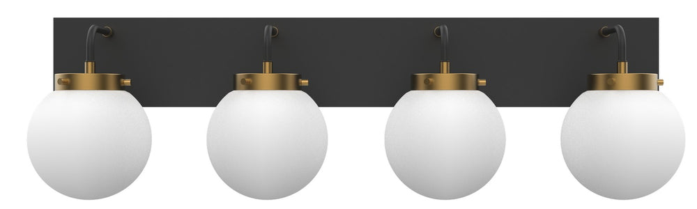 Vinci Lighting - Four Light Vanity - Bianca - Aged Brass/Black- Union Lighting Luminaires Decor